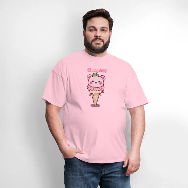 Straw-Bear Ice Cream Character Shirt