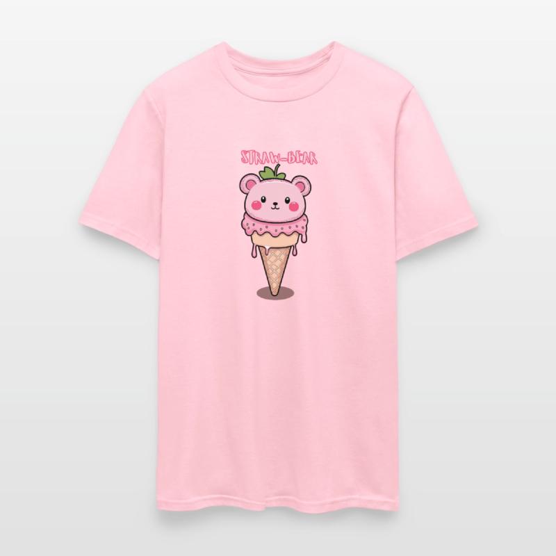 Straw-Bear Ice Cream Character Shirt