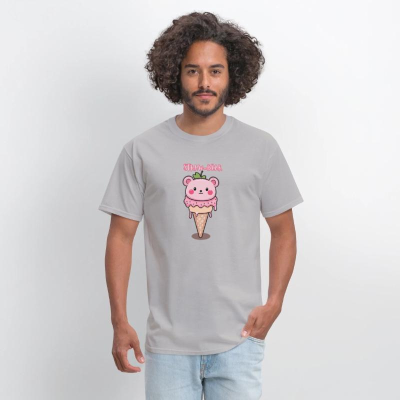 Straw-Bear Ice Cream Character Shirt