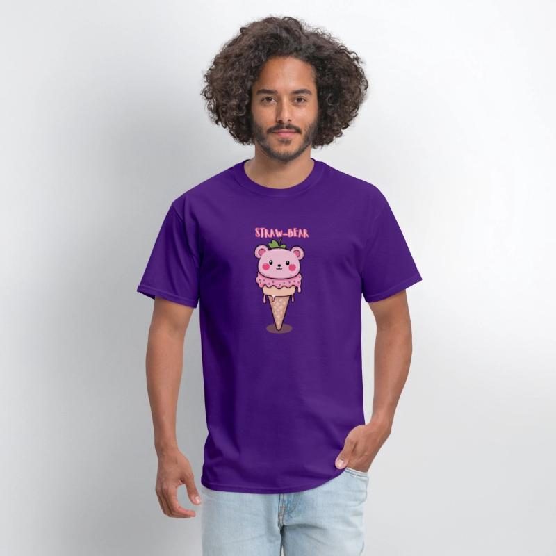 Straw-Bear Ice Cream Character Shirt