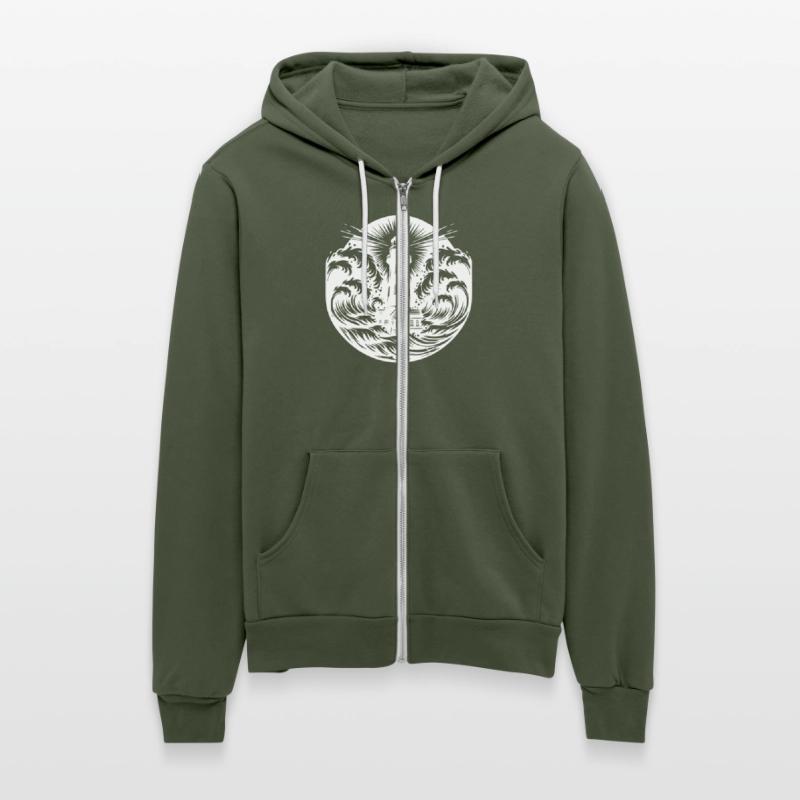 Striped Coastal Lighthouse In Heavy Seas