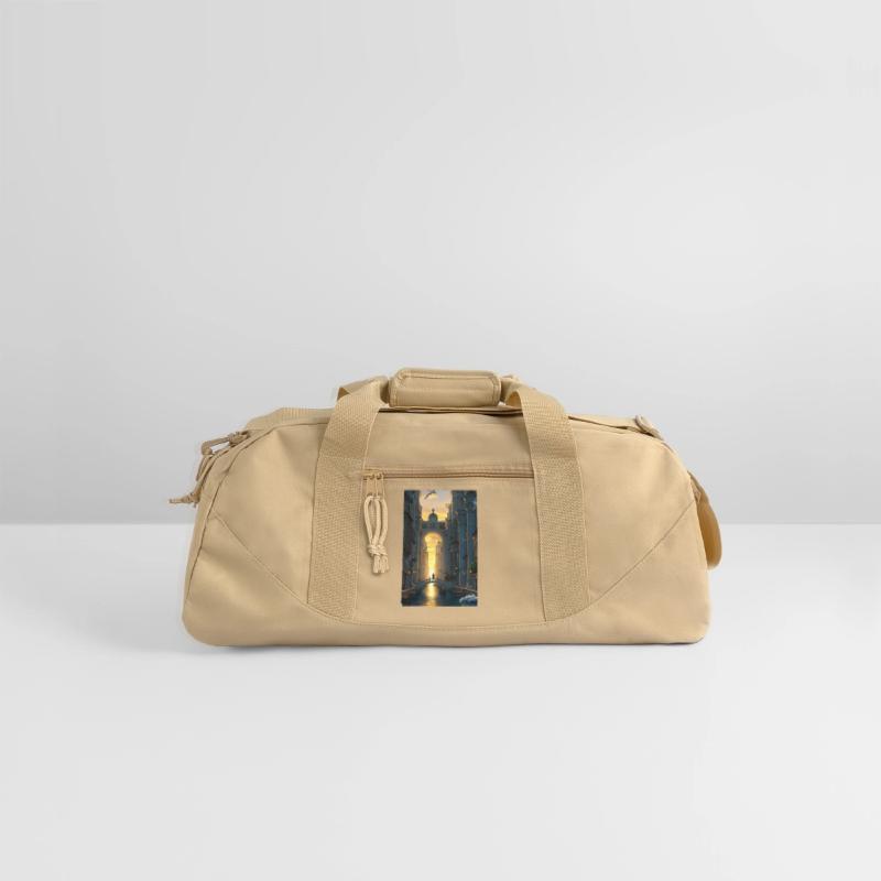 Sunlit Fantasy Cityscape Illustration