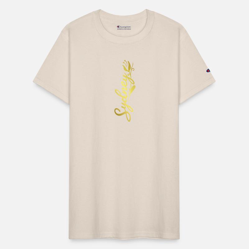 Sydney Name Faux Gold Tulip Flourish