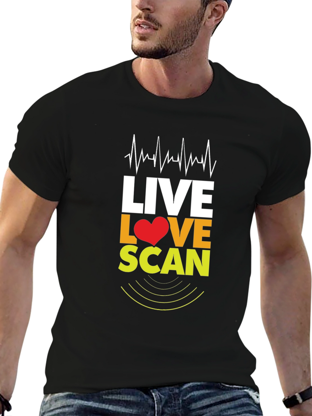Live Love Scan T-Shirt - Medical Profession Apparel