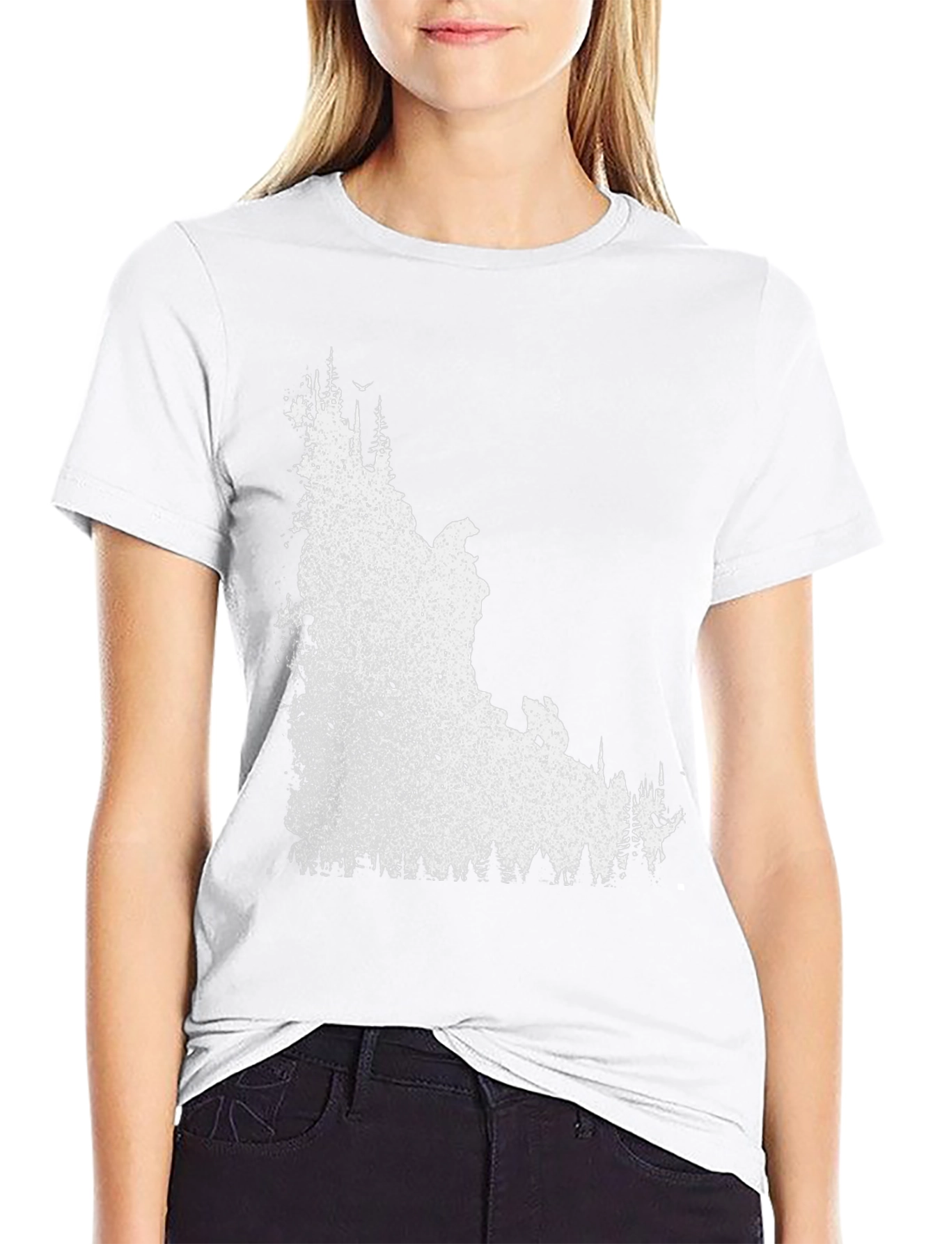 Nature Scene Graphic Tee - Black
