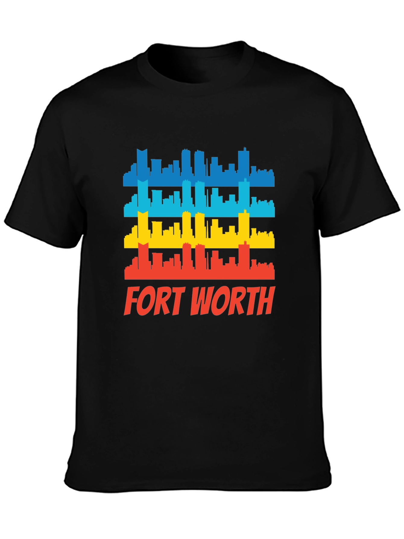 Fort Worth Skyline Graphic Tee - Retro Style
