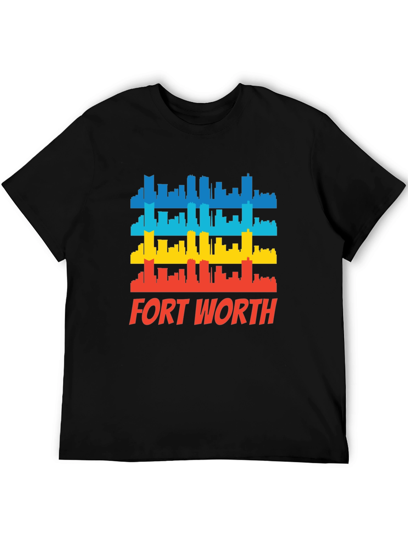 Fort Worth Skyline Graphic Tee - Retro Style