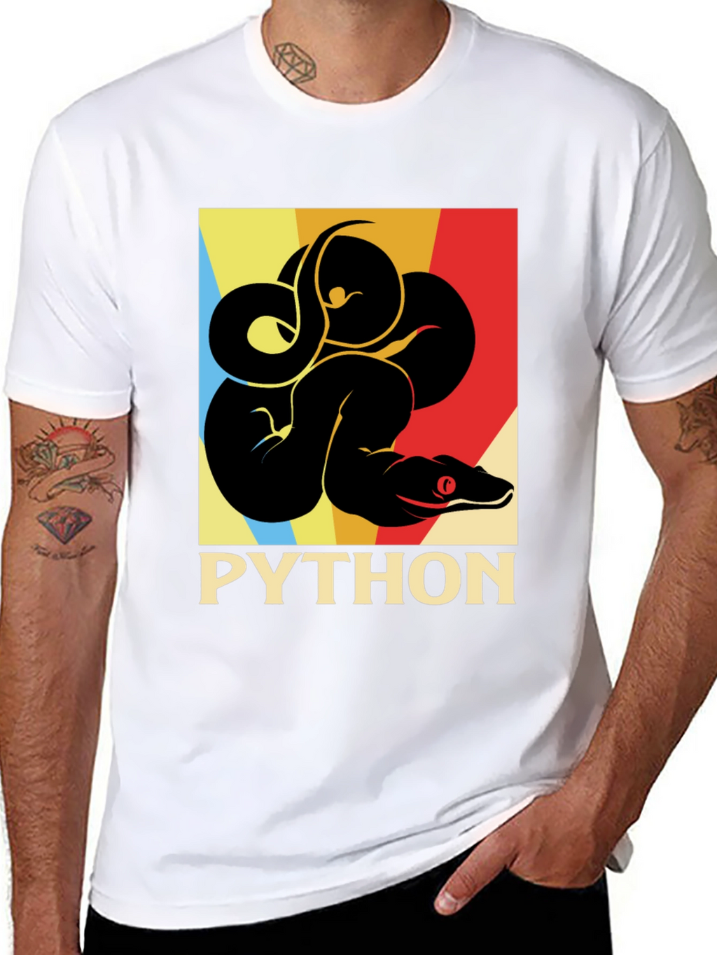 Python Snake Retro Graphic T-Shirt