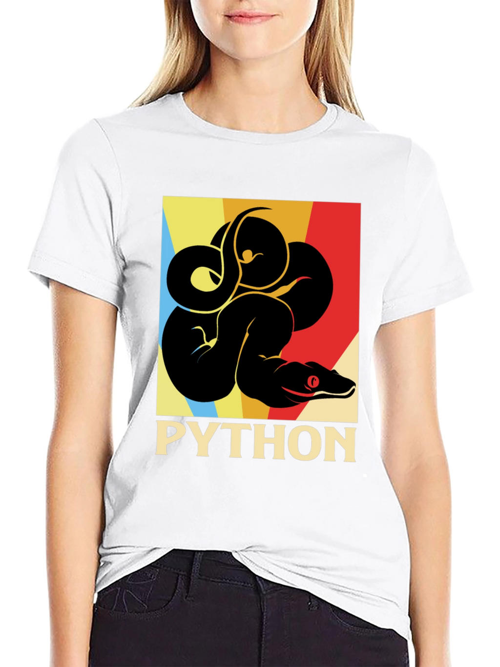 Python Snake Retro Graphic T-Shirt