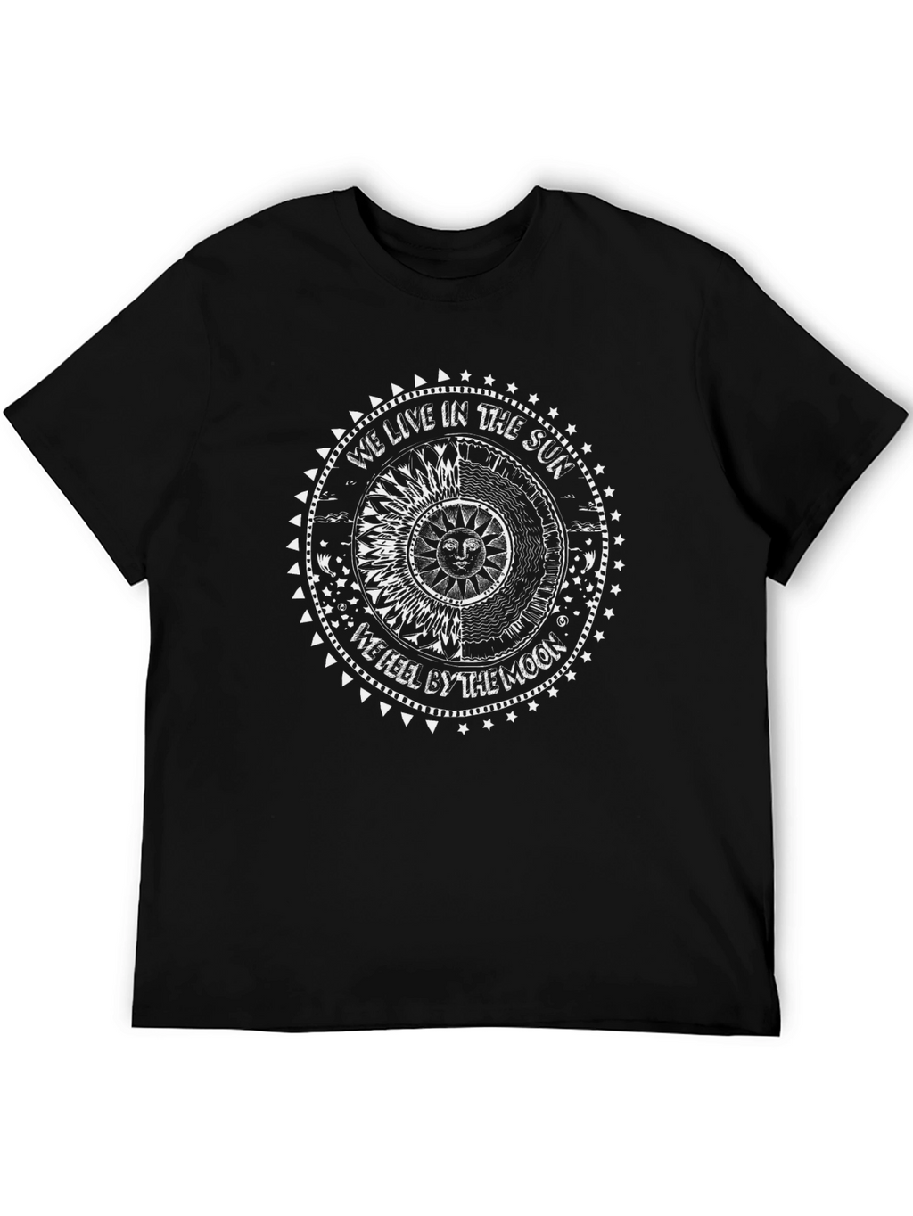 Sun & Moon Graphic Tee - Celestial Black T-Shirt