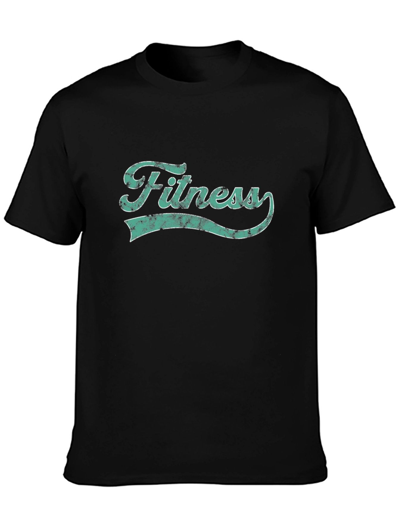 Vintage Fitness Graphic Tee - Black