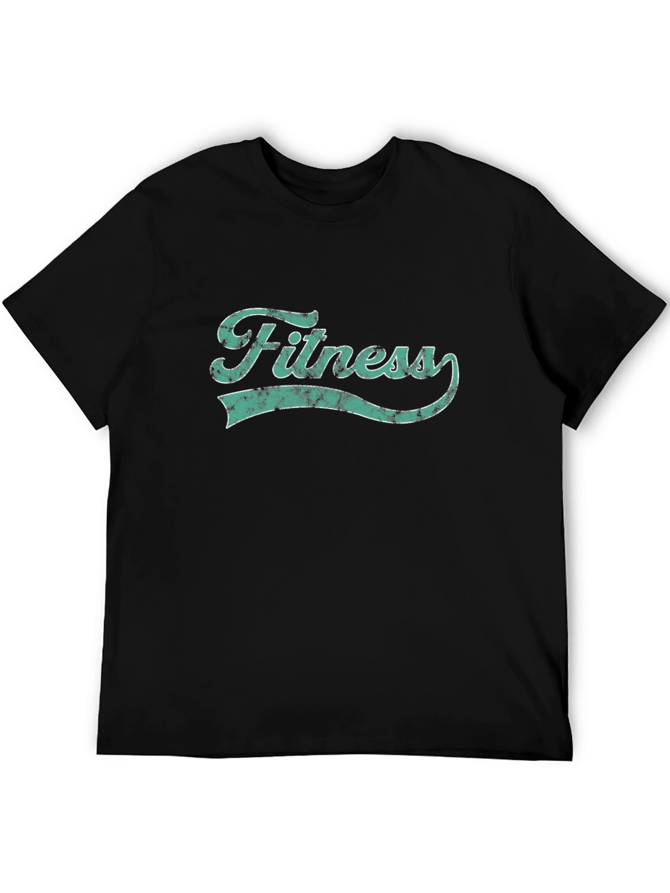 Vintage Fitness Graphic Tee - Black