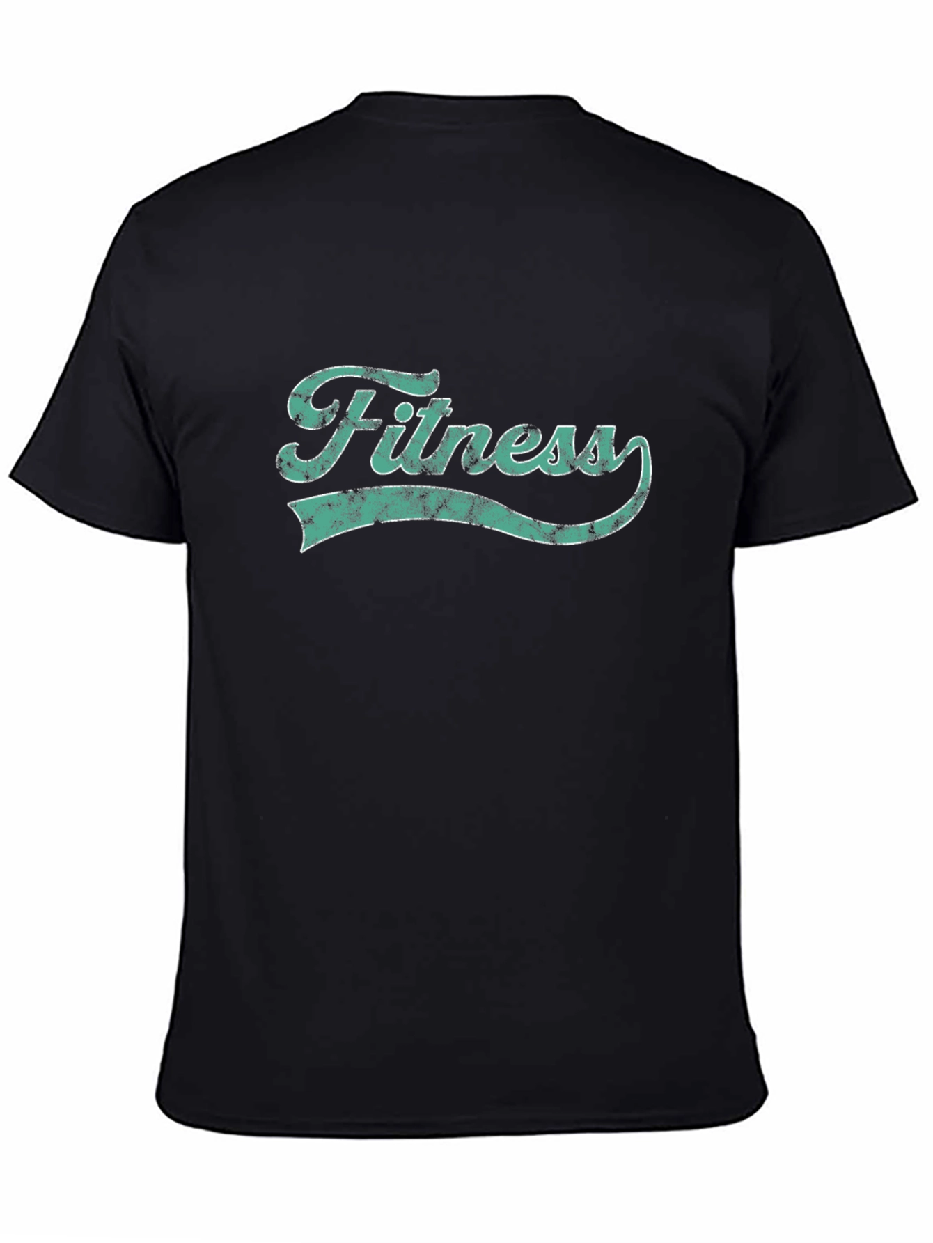 Vintage Fitness Graphic Tee - Black