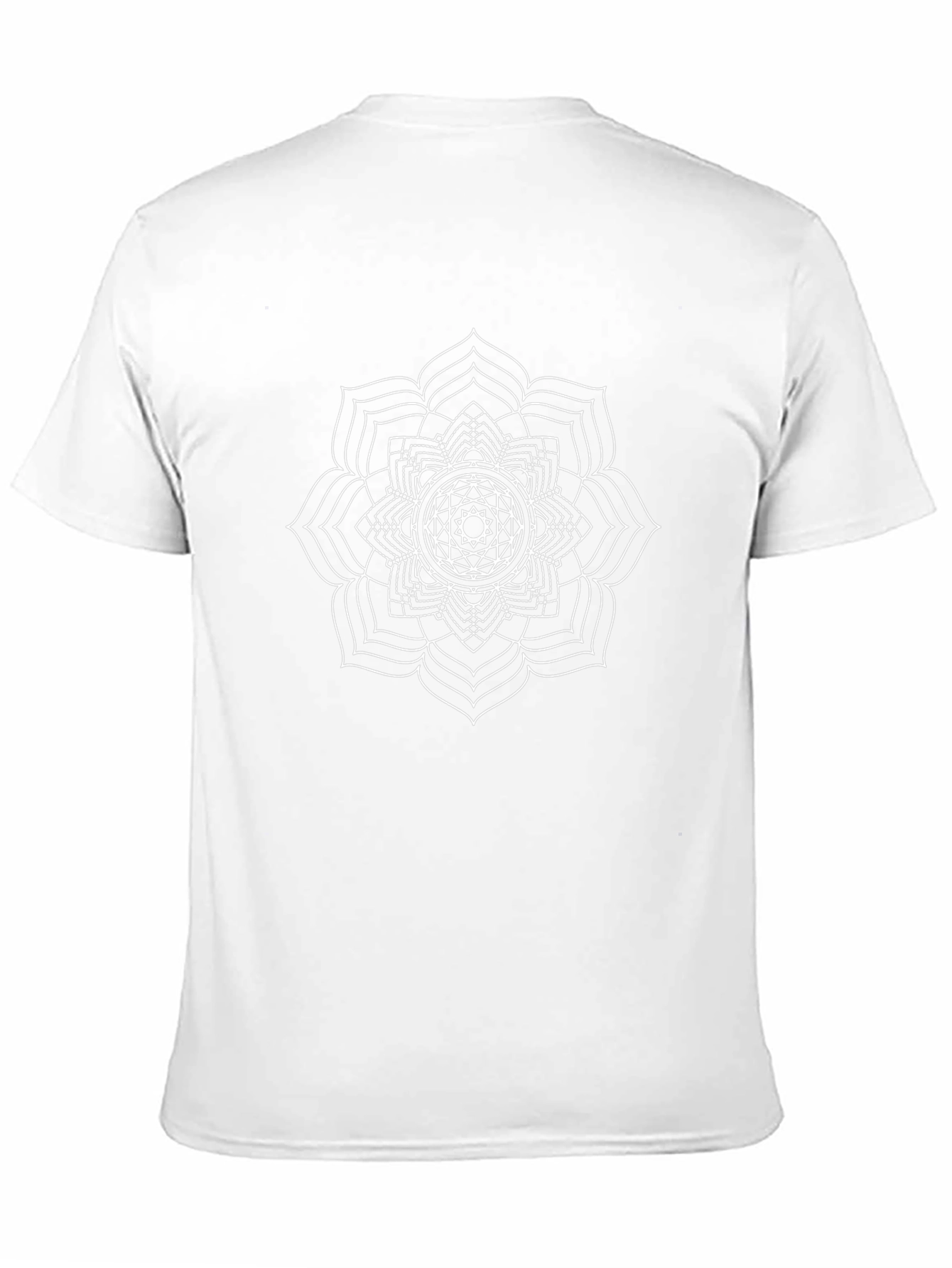Geometric Mandala Graphic Tee - Black