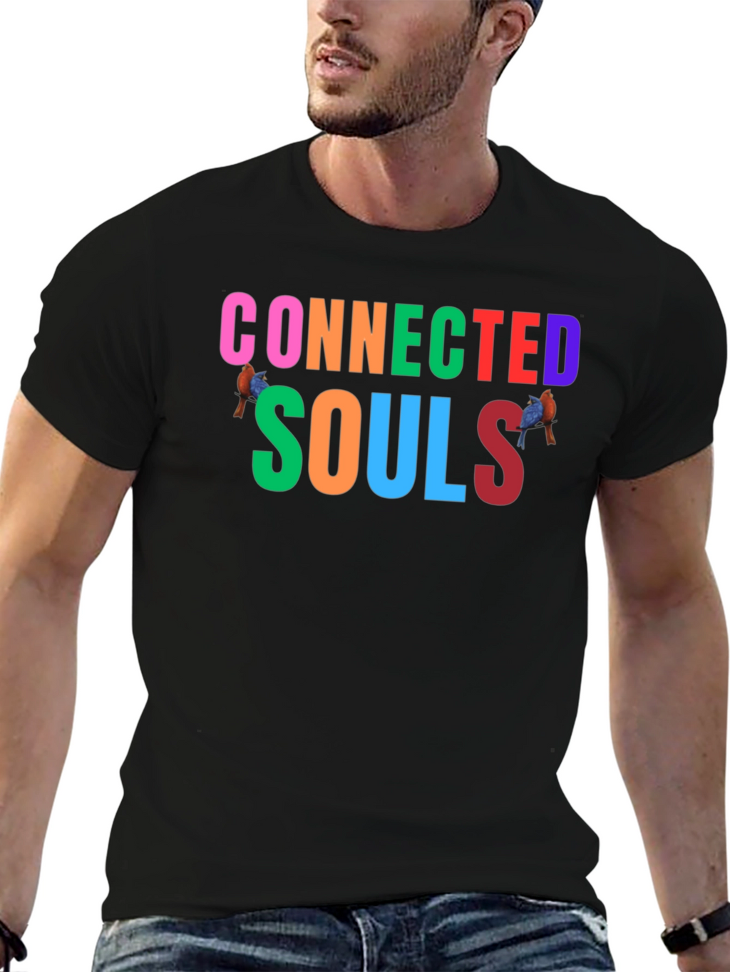 Connected Souls Graphic Tee - Black Casual Shirt