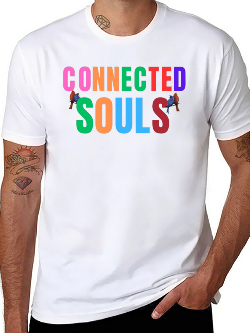 Connected Souls Graphic Tee - Black Casual Shirt