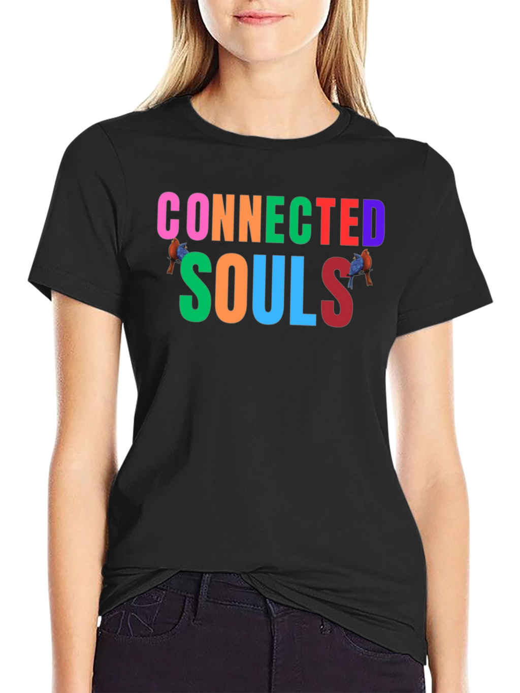Connected Souls Graphic Tee - Black Casual Shirt