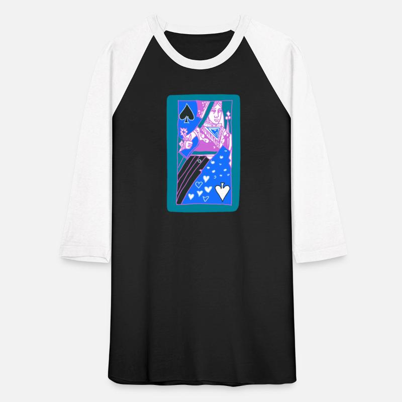 Teal Queen Of Spades Modern Art Playing Card