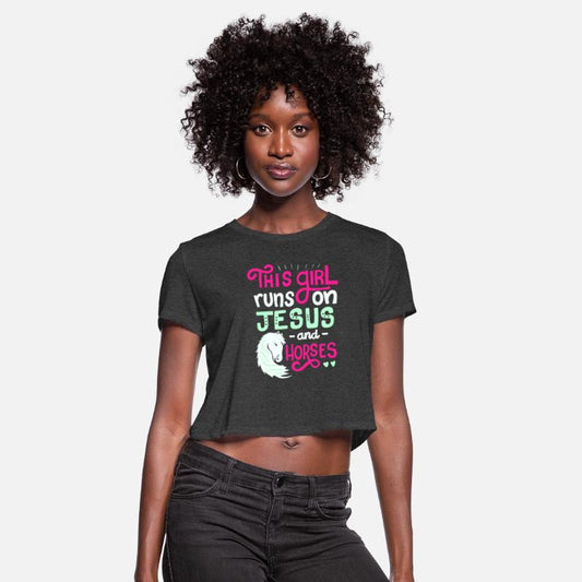 This Girl Runs on Jesus And Horses for Horse