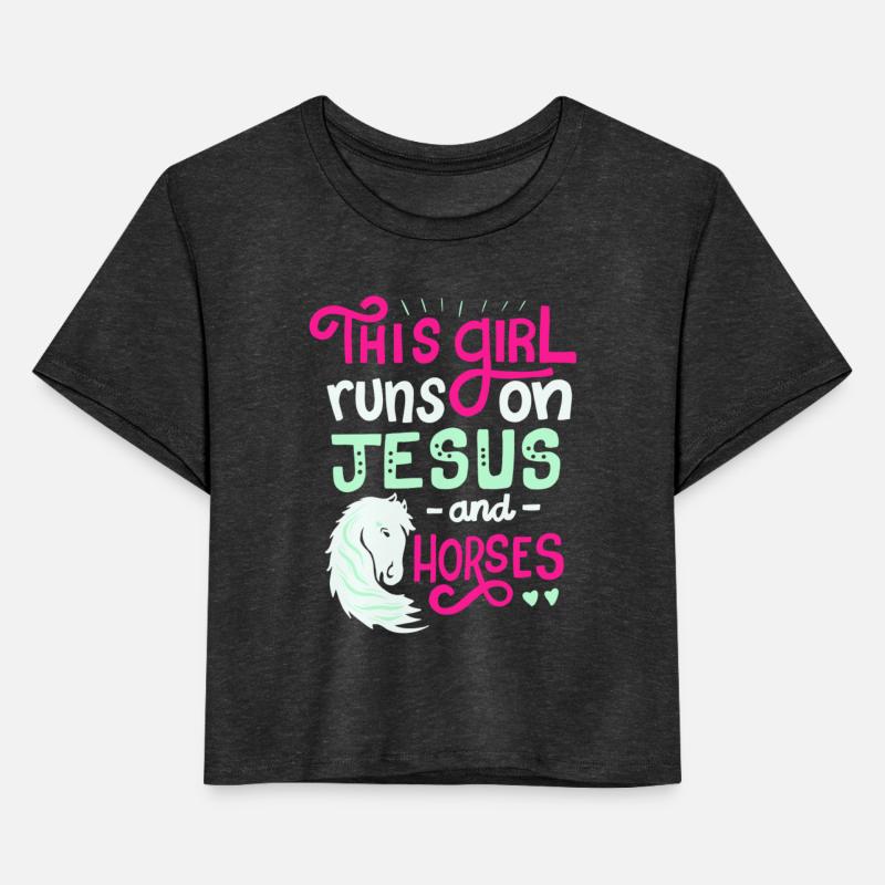 This Girl Runs on Jesus And Horses for Horse