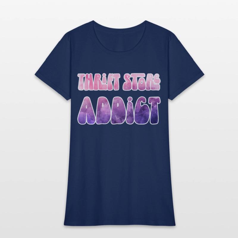 Thrift Store Addict pink watercolor