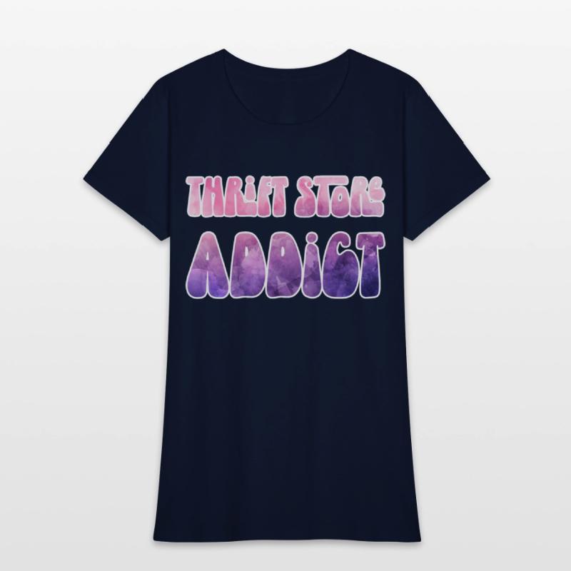 Thrift Store Addict pink watercolor