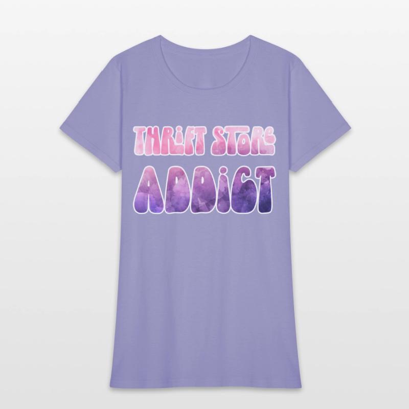 Thrift Store Addict pink watercolor