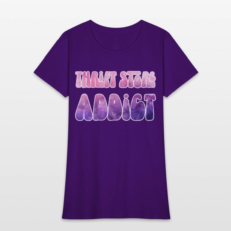 Thrift Store Addict pink watercolor