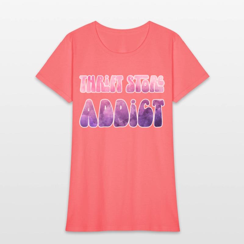 Thrift Store Addict pink watercolor