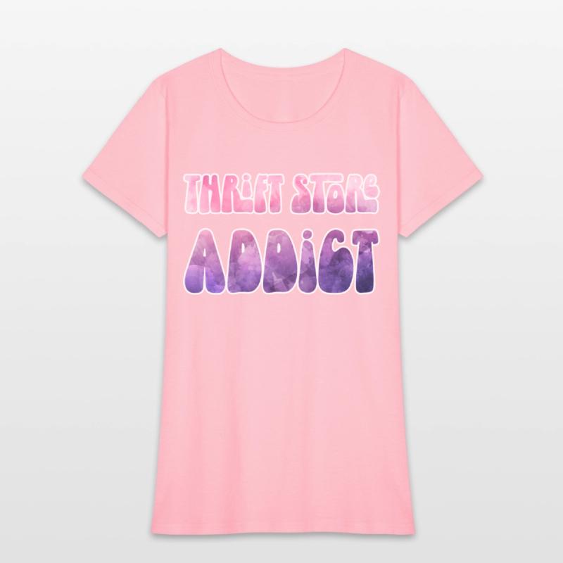 Thrift Store Addict pink watercolor