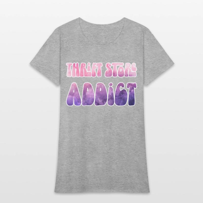 Thrift Store Addict pink watercolor