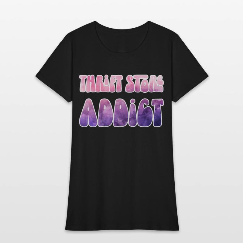 Thrift Store Addict pink watercolor