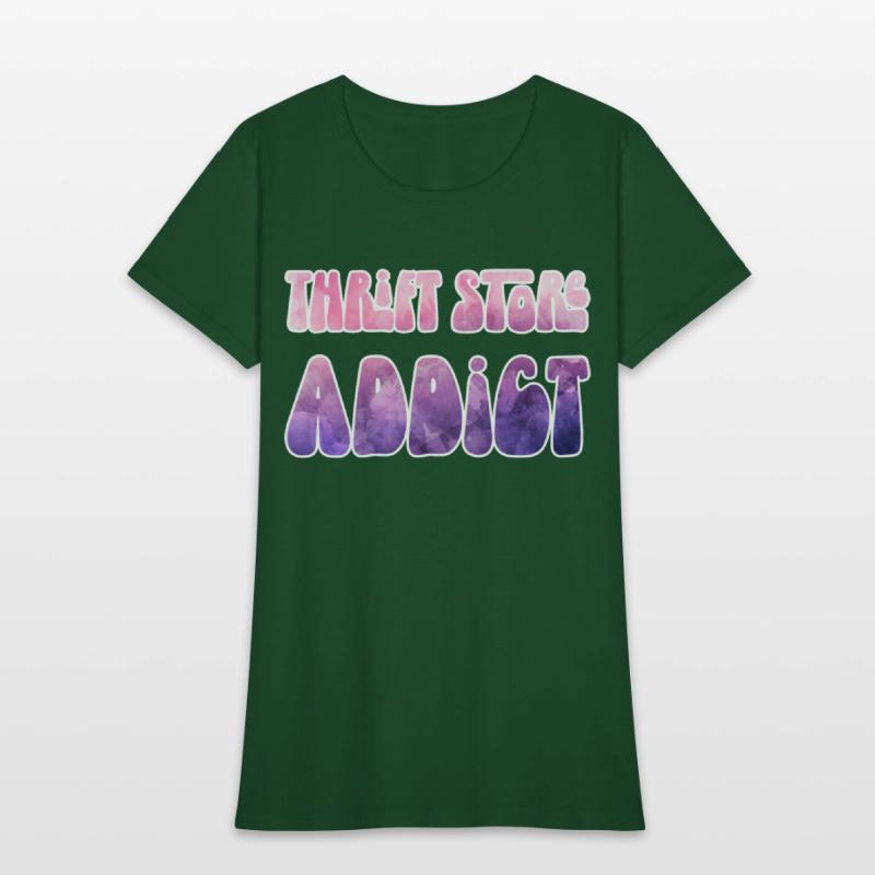 Thrift Store Addict pink watercolor