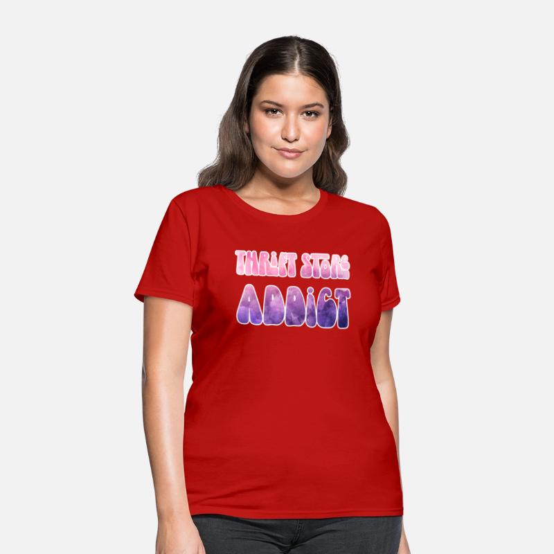 Thrift Store Addict pink watercolor