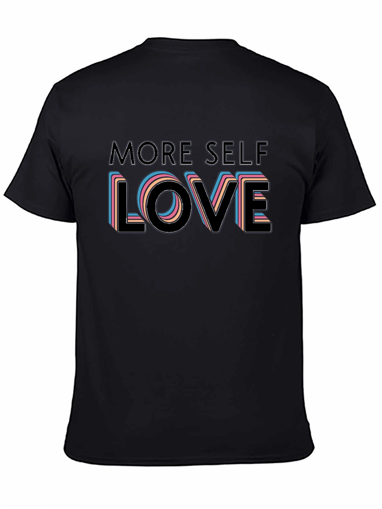 More Self Love Graphic Tee - Trendy Black T-Shirt