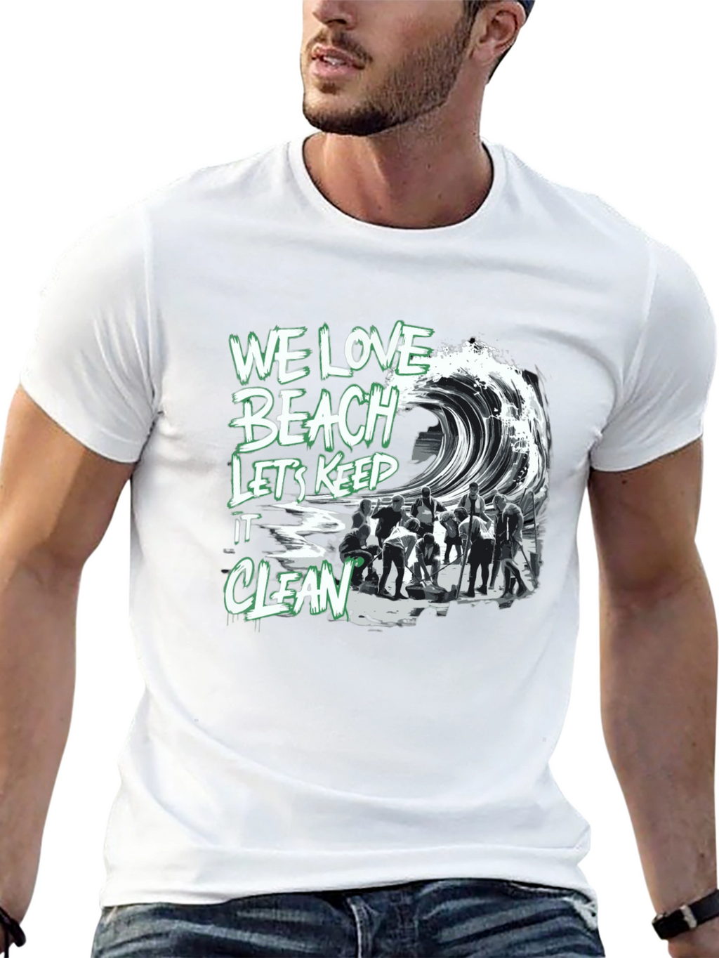 We Love Beach T-Shirt - Keep it Clean!