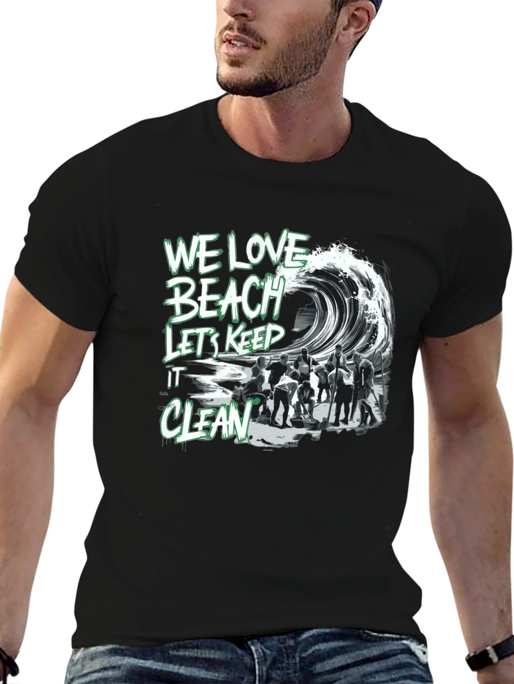We Love Beach T-Shirt - Keep it Clean!