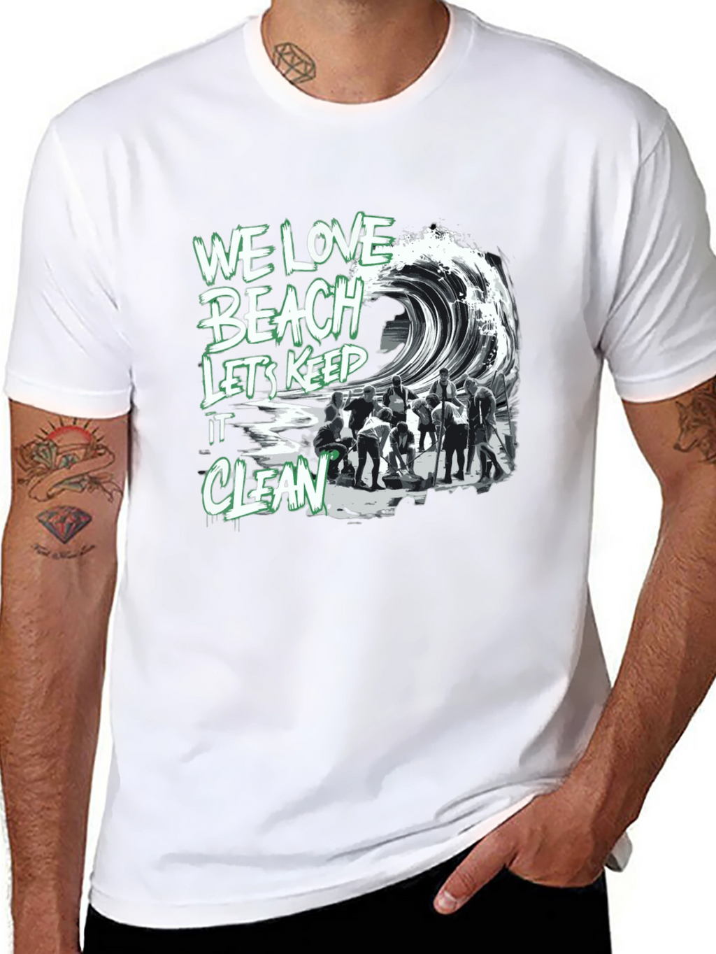 We Love Beach T-Shirt - Keep it Clean!