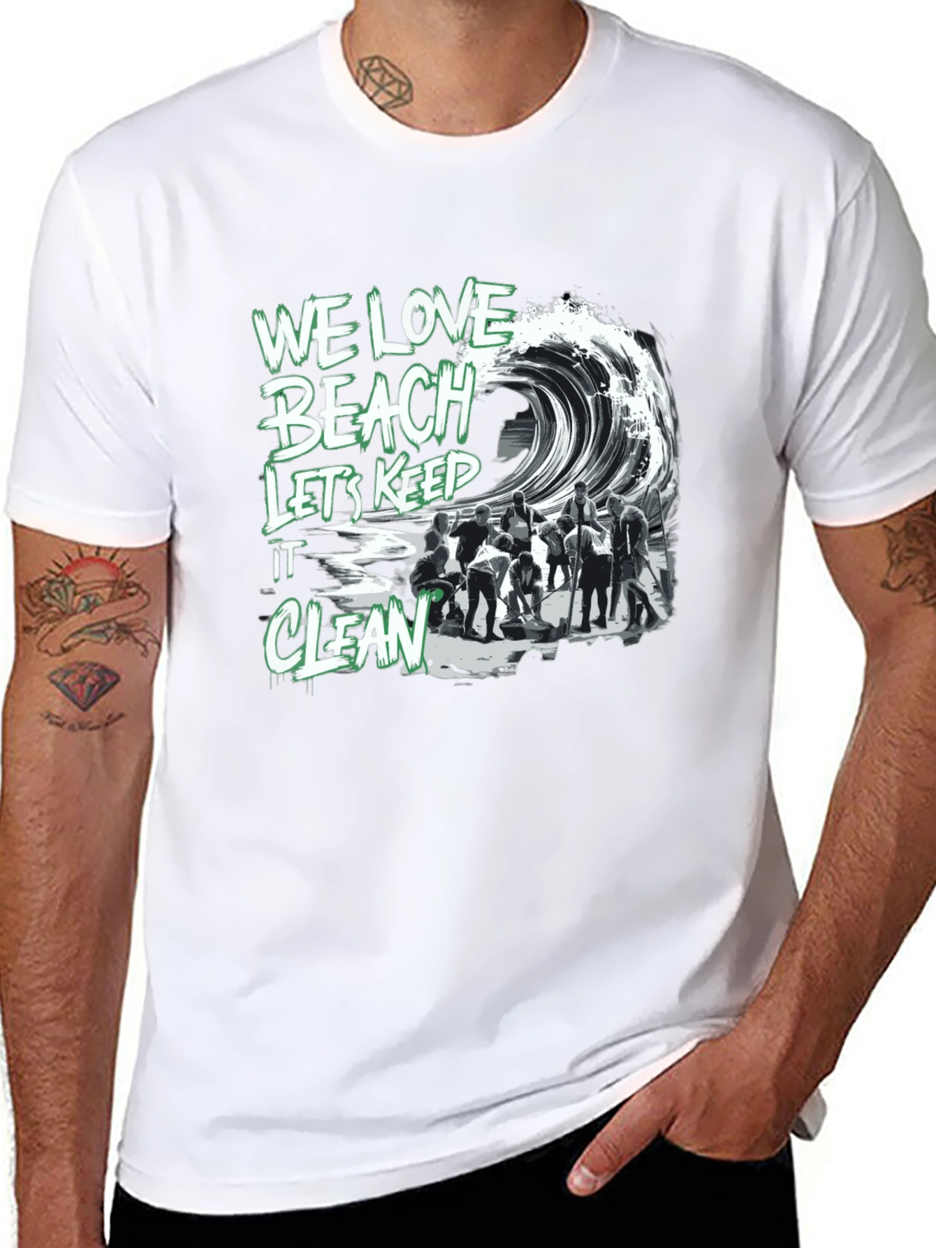 We Love Beach T-Shirt - Keep it Clean!