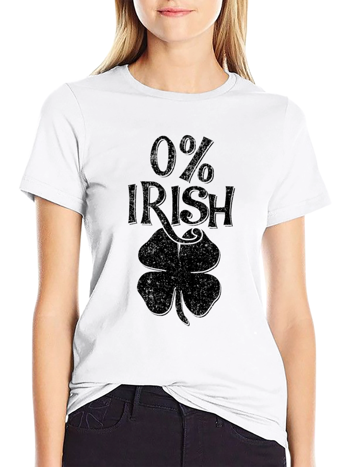 0% Irish Novelty Graphic T-Shirt - Mens Short Sleeve Tee