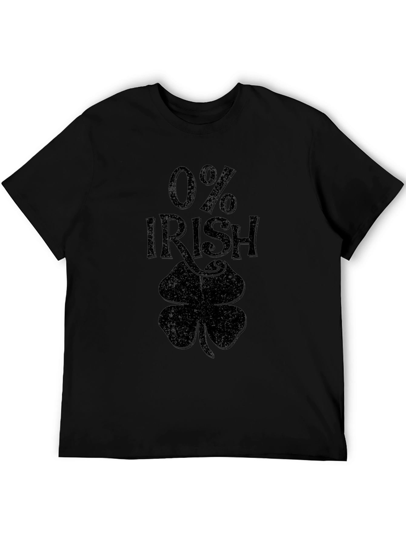 0% Irish Novelty Graphic T-Shirt - Mens Short Sleeve Tee