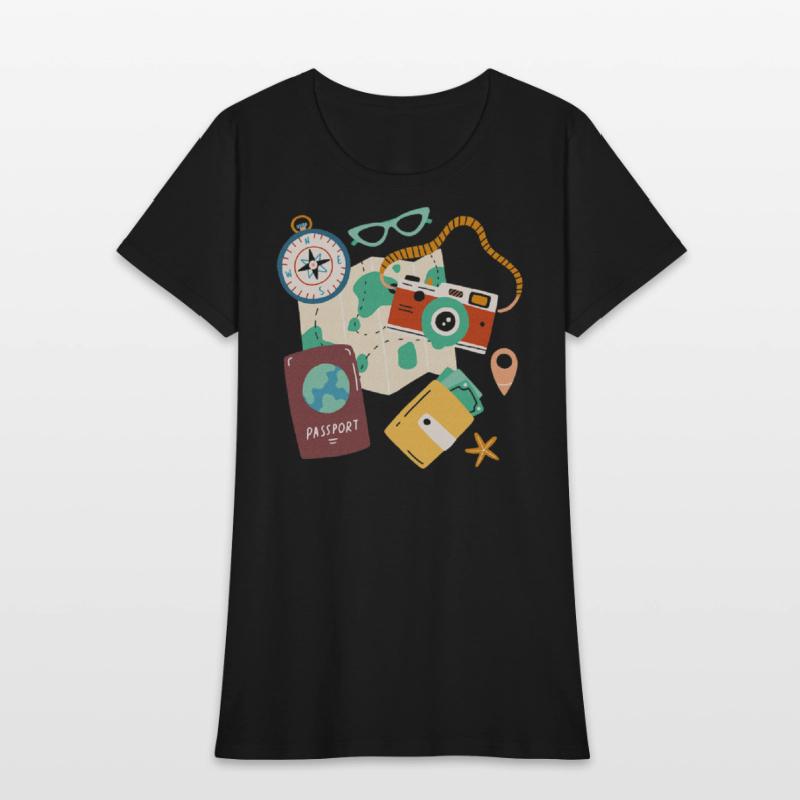 Tourist Holidays Costume Camera Passport Traveling