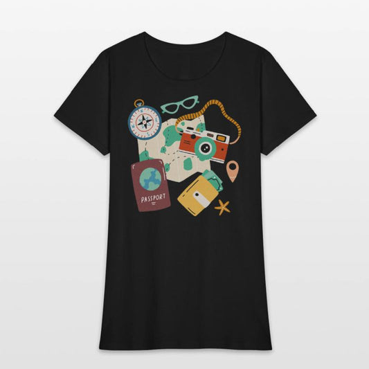 Tourist Holidays Costume Camera Passport Traveling