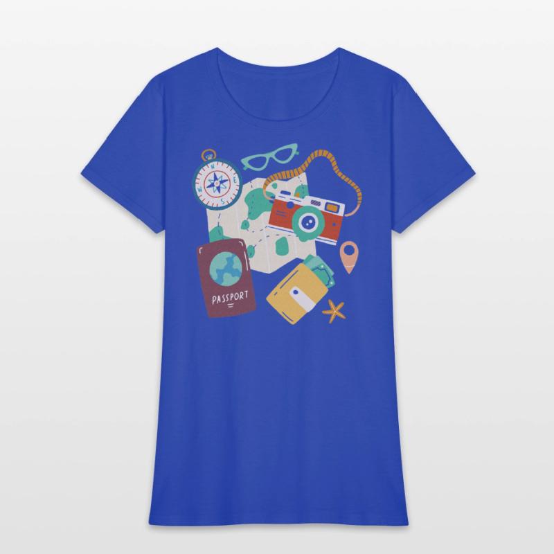 Tourist Holidays Costume Camera Passport Traveling