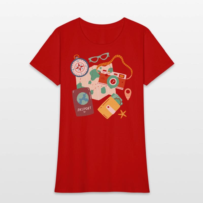 Tourist Holidays Costume Camera Passport Traveling