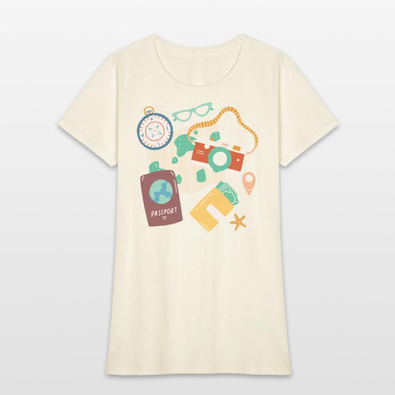 Tourist Holidays Costume Camera Passport Traveling