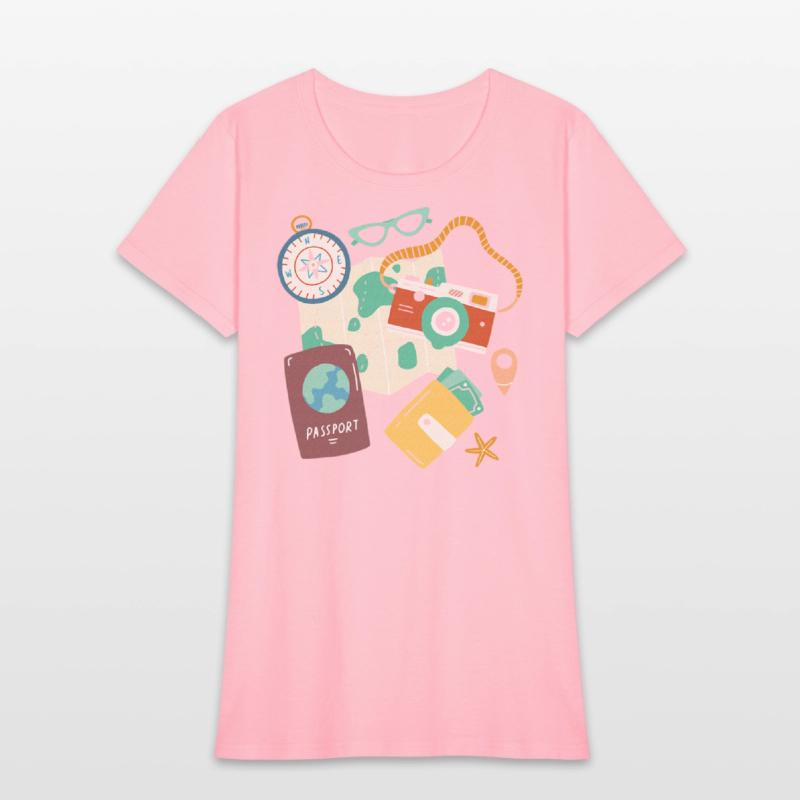 Tourist Holidays Costume Camera Passport Traveling