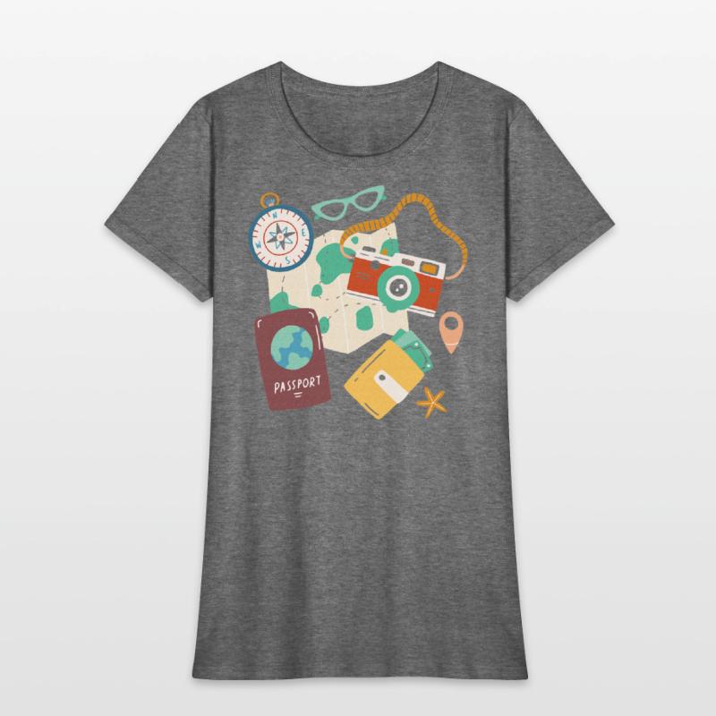 Tourist Holidays Costume Camera Passport Traveling