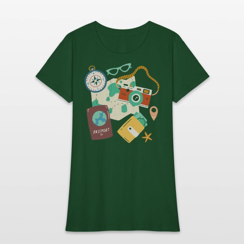 Tourist Holidays Costume Camera Passport Traveling