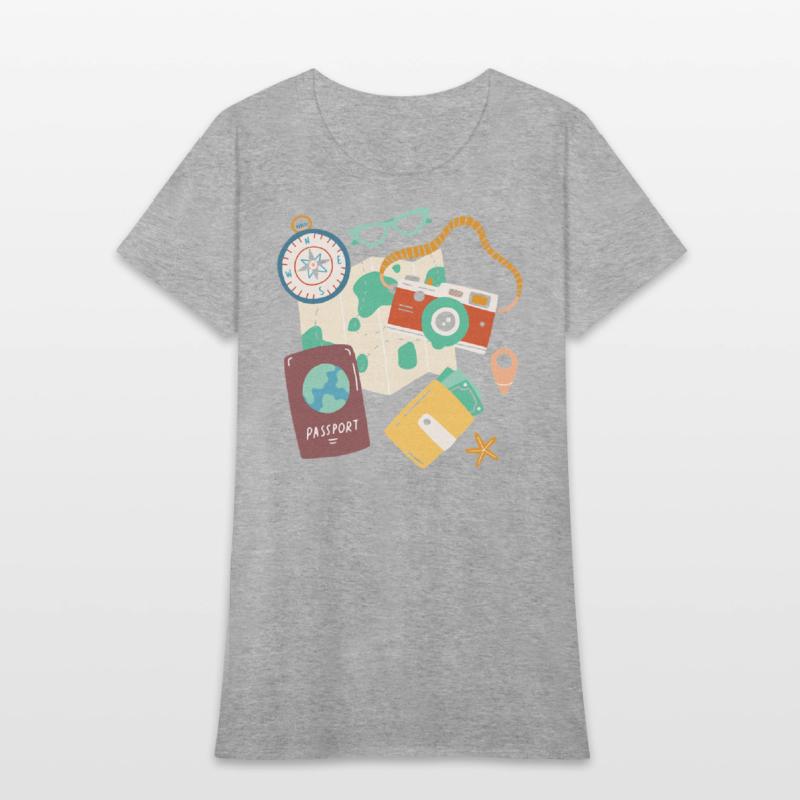 Tourist Holidays Costume Camera Passport Traveling